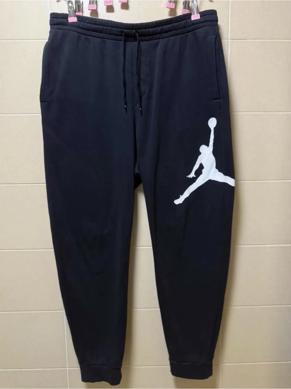 Jordan Black Joggers with White Jumpman Logo